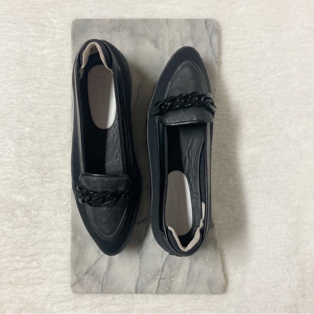 Yohji Yamamoto x adidas Low Platform Loafers Chain Detail Black Sz 8.5